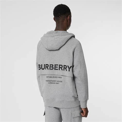 burberry men's gray horseferry sweatshirt|burberry track pants hoodie.